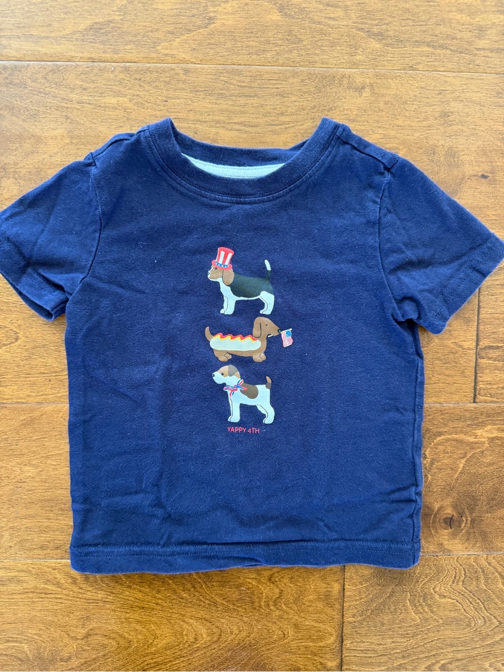 Janie and Jack Navy 'Yappy 4th' Dog Graphic Tee